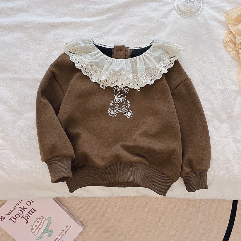 【sweatshirt collection】girls' sweatshirt - new spring/autumn cartoon long sleeve fashionable and stylish casual top for little girls
