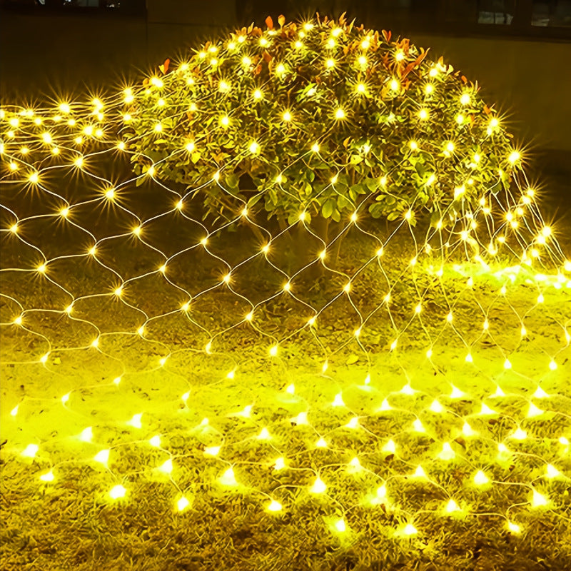 Cross-border LED fishing net light outdoor garden decoration lawn light festival lighting scene arrangement plug-in cover tree light