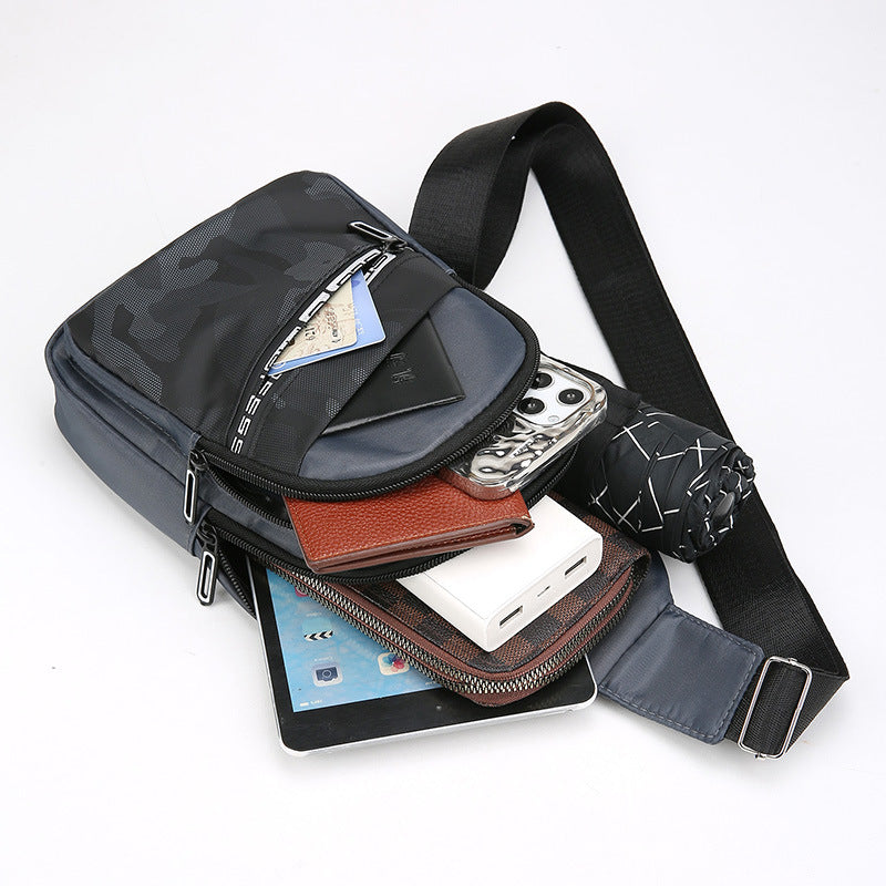 Cross-border fashion breast bag men's Oxford casual shoulder bag diagonal span new backpack trendy waist bag crossbody bag wholesale