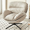 Modern minimalist single eggshell chair sofa - living room home lazy chair - designer retro casual swivel sofa chair