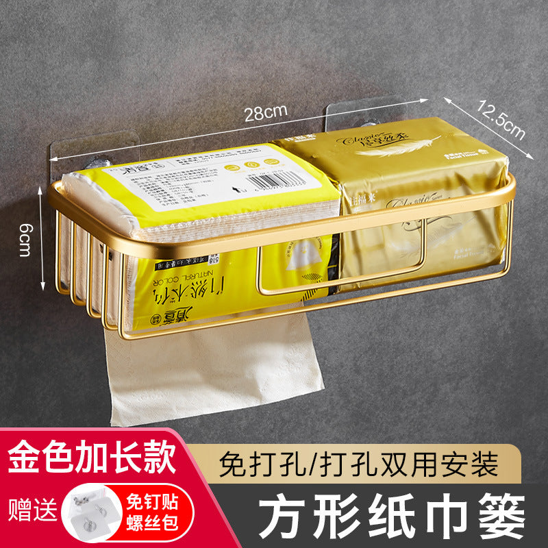 No punching toilet tissue box toilet toilet toilet paper roll paper toilet paper toilet paper storage wall-mounted rack