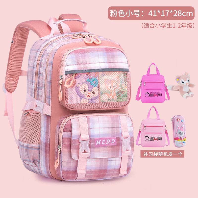 New primary school schoolbag female cute, lightweight, spine protection, large-capacity children's backpack wholesale for grades 1-6