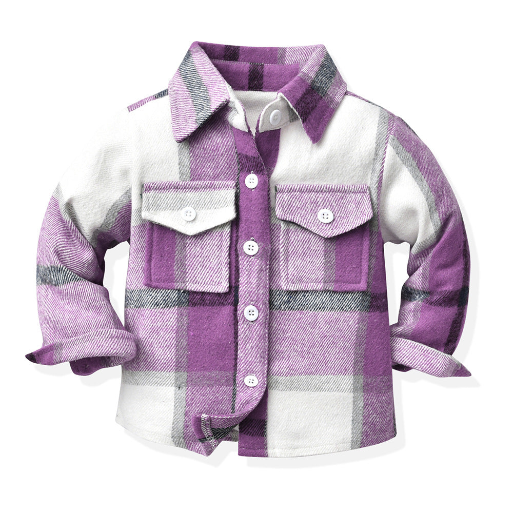 Export children's clothing boys multi-color patchwork plaid shirt long sleeves preppy style autumnew arrivalspring & fallkidstops