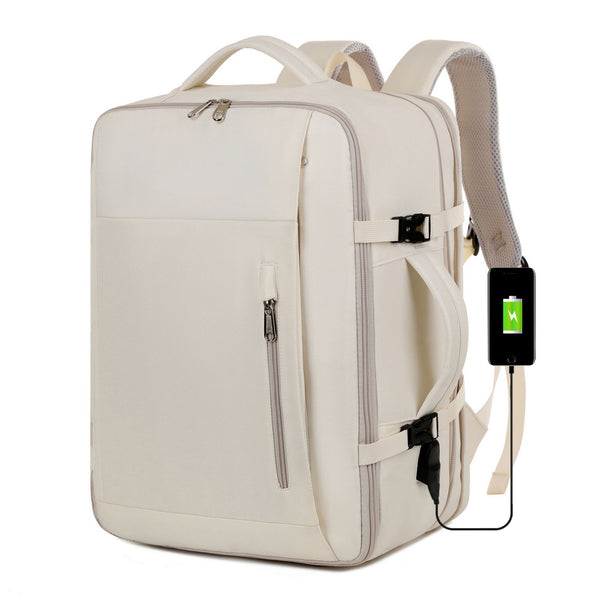 New travel backpack USB interface expandable large capacity multi-wet and dry separation function shoe compartment luggage backpack