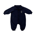 Newborn infant casual korean style long-sleeve zip-up romper - fashionable outfit for baby boys and girls, perfect for strolls and crawling