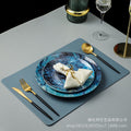 Ceramic marble pattern tableware model room tableware decoration european style western food plate steak plate suit