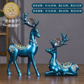 A pair of xiangyun deer - blue (including crystal ball) comes with a mat