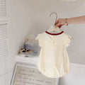 Summernew arrival jumpsuit, fashionable baby clothes, flying sleeves, butt-covering clothes, baby summer clothes, thin khaki rompers, one-piece