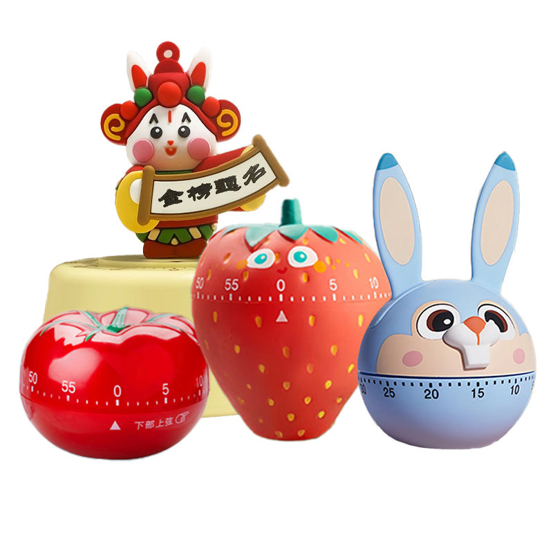Timer time manager mechanical cartoon kitchen timer student kids learning reminder anti-twist