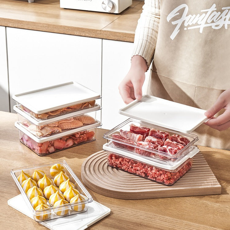 Refrigerator finishing storage box Food grade frozen meat special storage box Microwave oven heating fresh-keeping box sub-packing box