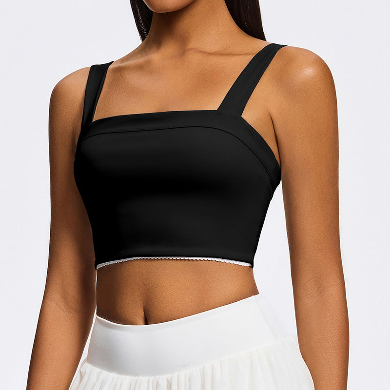 New arrival beautiful back yoga bra nude high intensity sexy sports intimates running can be worn outside tennis vest for women