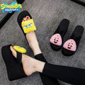 11cm spongebob super high heel summer new soft sole flip-flops women's flip-flops outwear beach vacation sandals