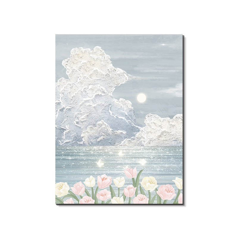 Cream Wind Vertical Meter Box Decorative Painting Texture Electric Distribution Box Hanging Painting Light Luxury Advanced Inductor Gate Box Block Mural