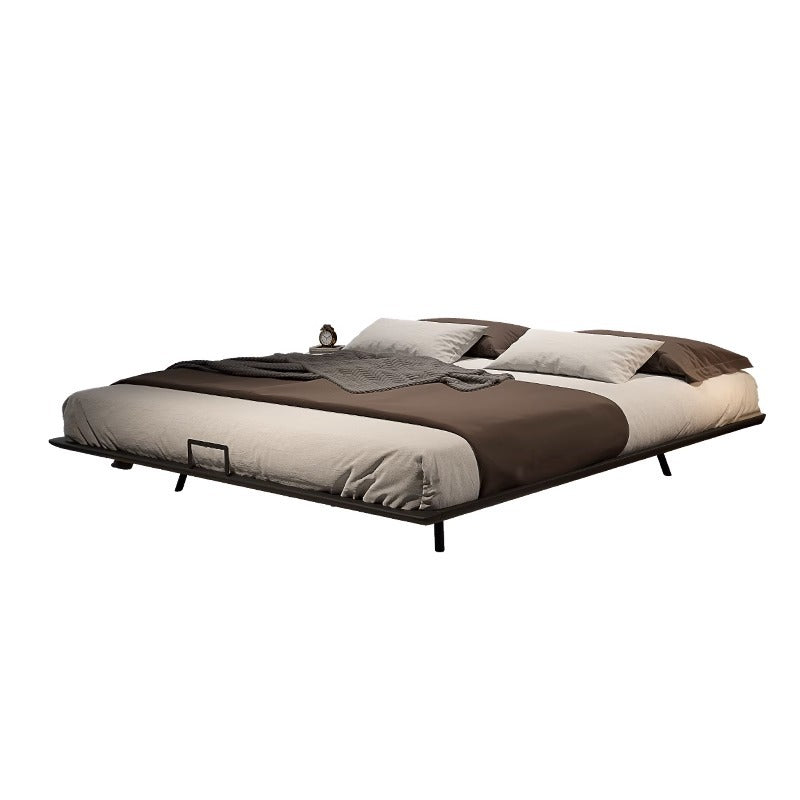 Floating bed italian normcore bed without bedside bed master bedroom accessible luxury backless floating bedside table all-in-one bed solid wood bed