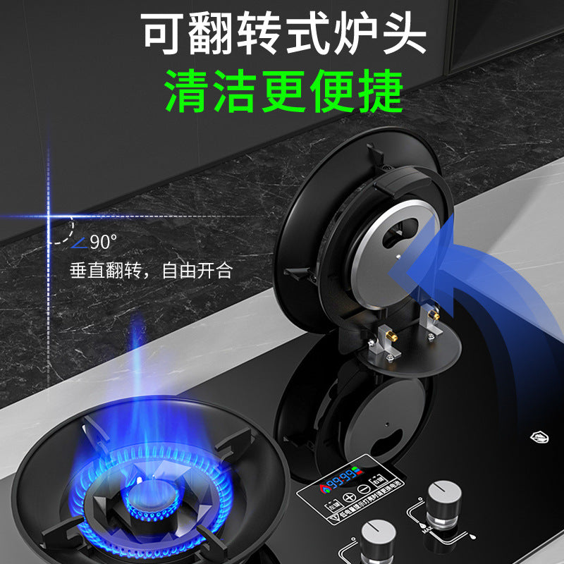 Wholesale royalstar flip-top gas stove double burner for home natural gas gas stove liquefied gas popular magic disc stove