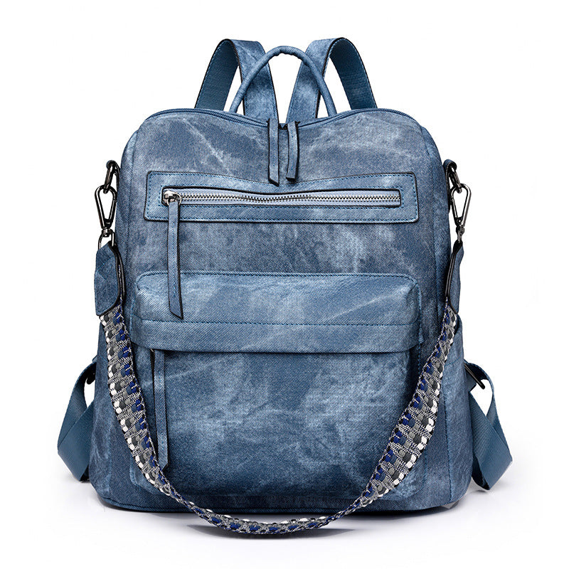 Cross-border backpack bags backpack women's PU soft leather versatile large-capacity dual-purpose shoulder bag women's backpack