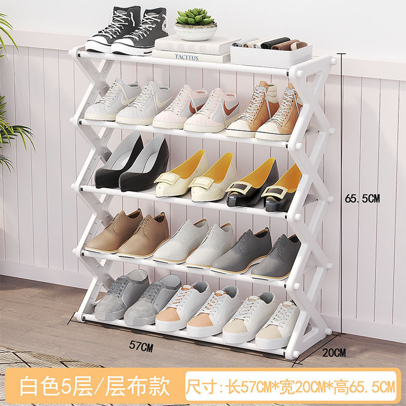 Shoe rack for home balcony storage rack dormitory x-shaped assembled shoe cabinet shoe rack multi-layer simple shoe rack