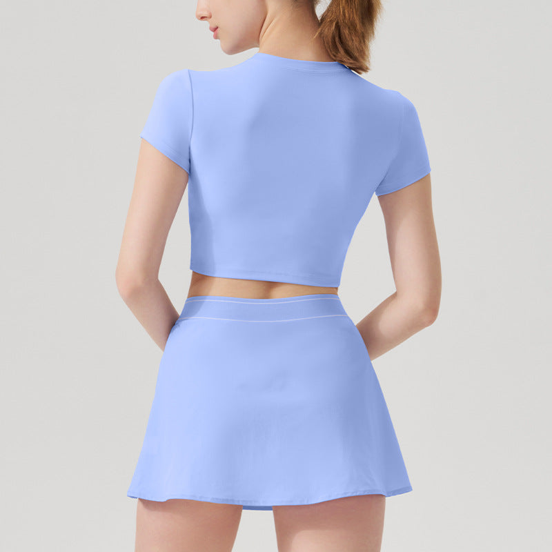 new arrivalcasual sports intimatesfashion tape tennis skirt suit running sports yoga suit fitness suit
