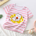 Kids' short-sleeve pure cotton summer new arrivals : boys' t-shirts, baby cartoon girls' short-sleeve korean style tops, children's clothing