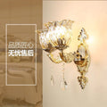 European-style crystal modern wall sconce for living room, background wall, bedroom, bedside, hallway, stairway - double-headed high-end wall lamp