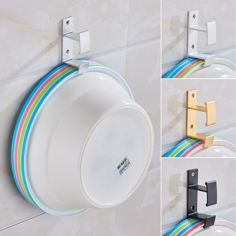 Washstand, wall hanging, no punching, toilet, space aluminum washbasin, face wash, bathtub, bathtub hook, bathroom basin storage.