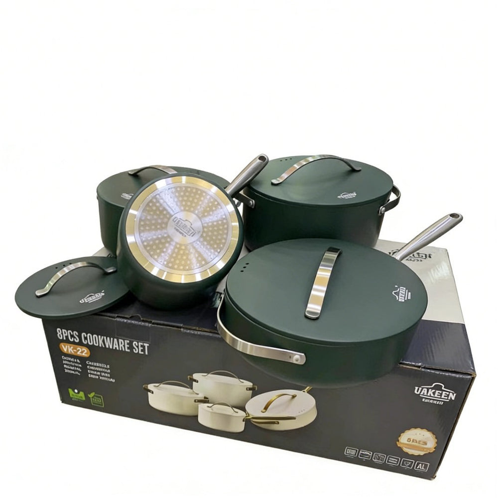 Uakeen 4pcs soup pot suitthickened stainless steel casserole non-stick pot suit multi-specification for home stew pot