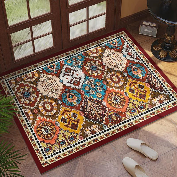 Home floor mat door dirt-resistant and easy to take care of silk ring floor mat American light luxury scraping mud rubbing soil anti-skid pad directly from the manufacturer