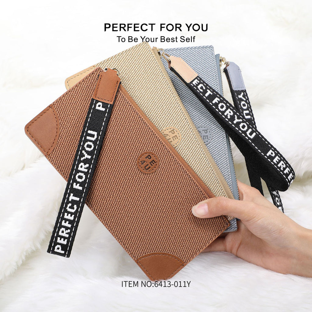 2025 new wallet women's high-end long ultra-thin envelope wallet large capacity fashion denim women's wallet