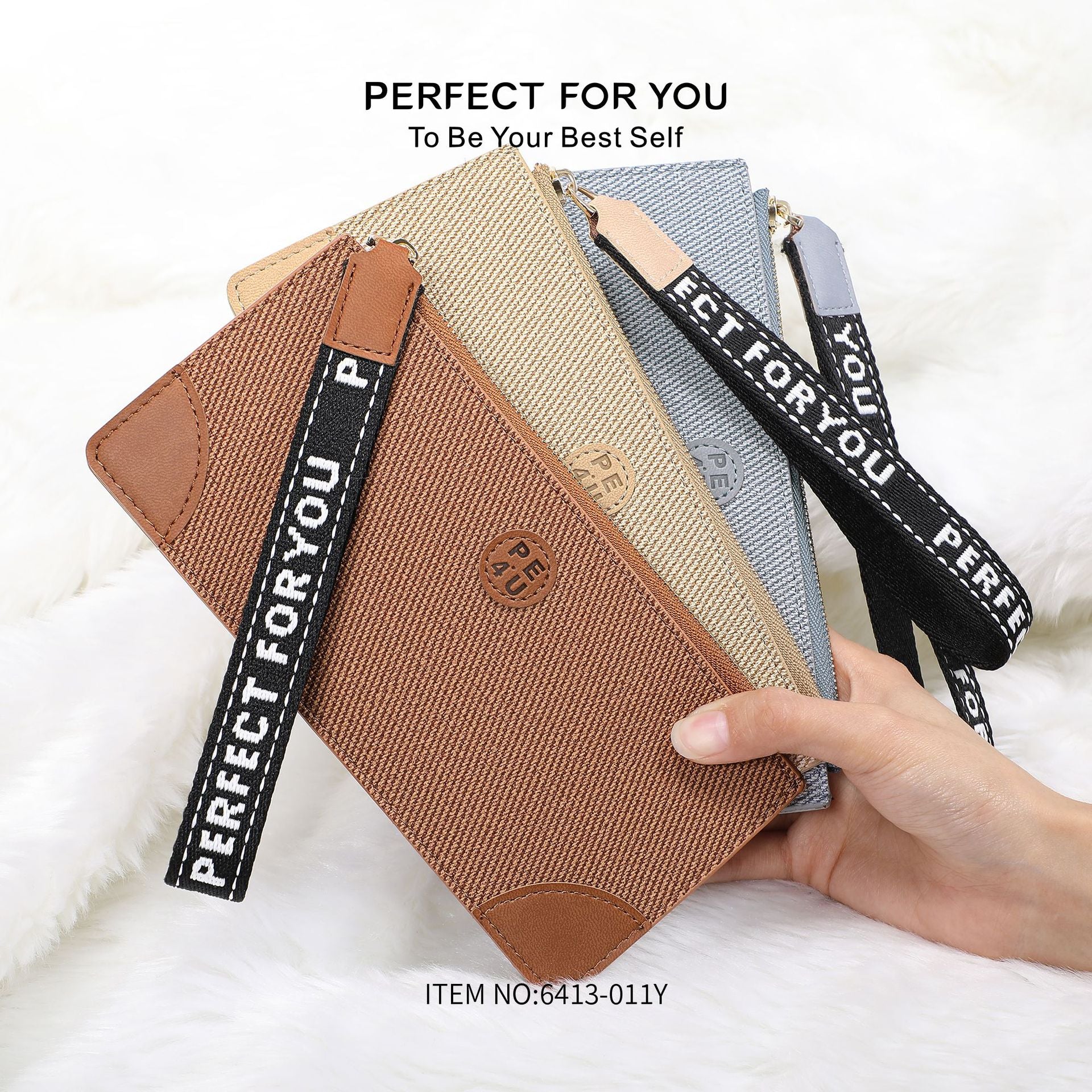 2025 new wallet women's high-end long ultra-thin envelope wallet large capacity fashion denim women's wallet
