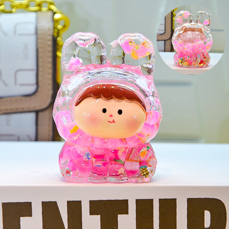 oversized three-dimensional quicksand KIKI shopping mall blind box figure desktop ornament car pendant DIY jewelry accessories