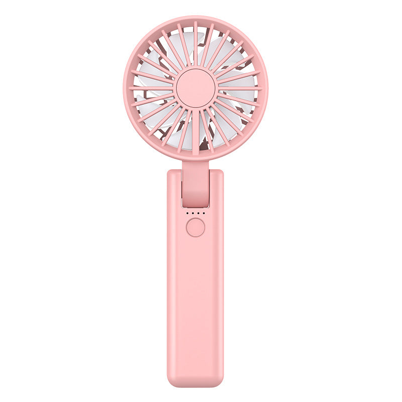 new arrival handheld double-leaf fan for home desktop foldable small fan usb outdoor portable hiking buckle fan