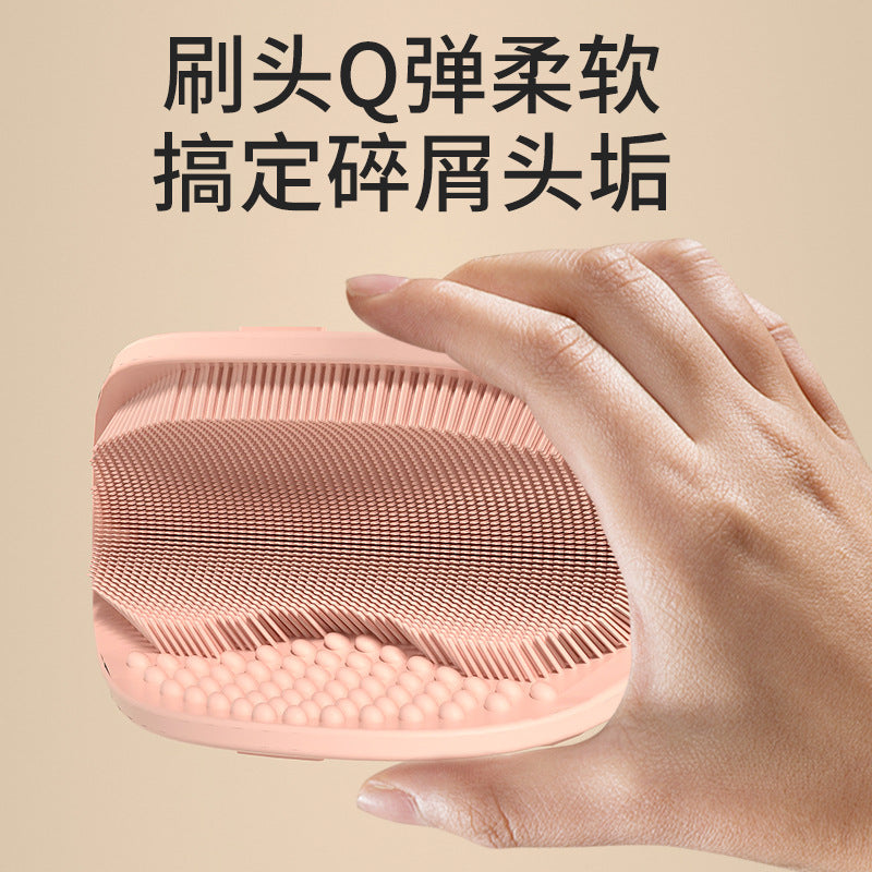Kids' shampoo brush, silicone bath brush, round face wash brush, baby cleansing soft bristle brush, toddler massage shampoo tool