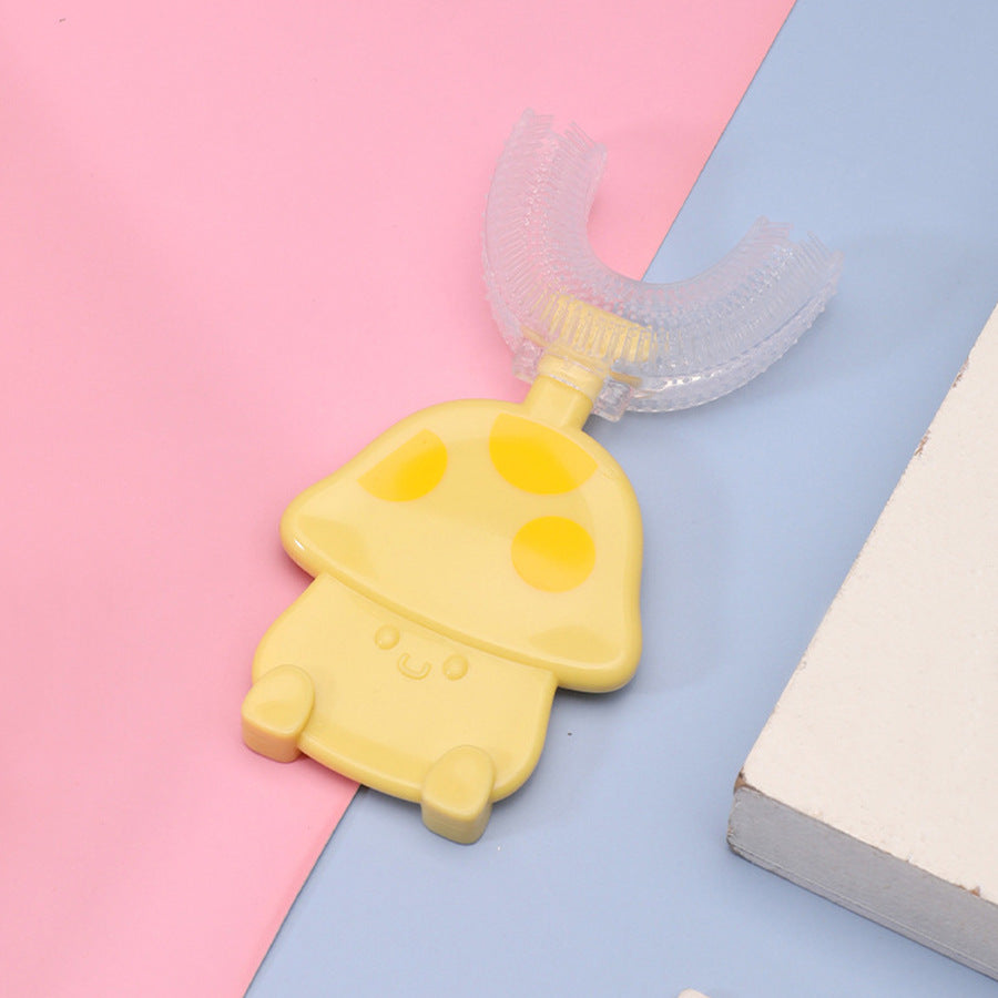 Children's u-shaped toothbrush Silicone toothbrush Baby mouth-containing manual oral cleaning toothbrush Children's toothbrush wholesale