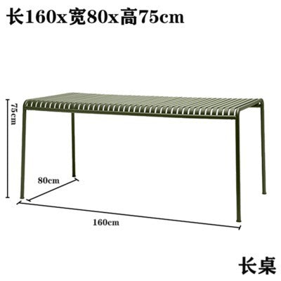 Outdoor casual table and chair set - minimalist patio balcony furniture - wrought iron outdoor table and chair set combination