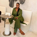 European and american cross-border african women's clothing  summer new casual fashion loose shirt top and high-waisted pants set