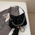 High-end women's bag, large capacity, 2025 new style, niche design, shoulder bag, crossbody bag, understated luxury, textured, commuter tote bag
