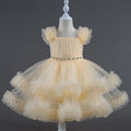 Performance catwalk girls birthday princess dress puffy skirt women's stage kids baby performance costume one year old dress model