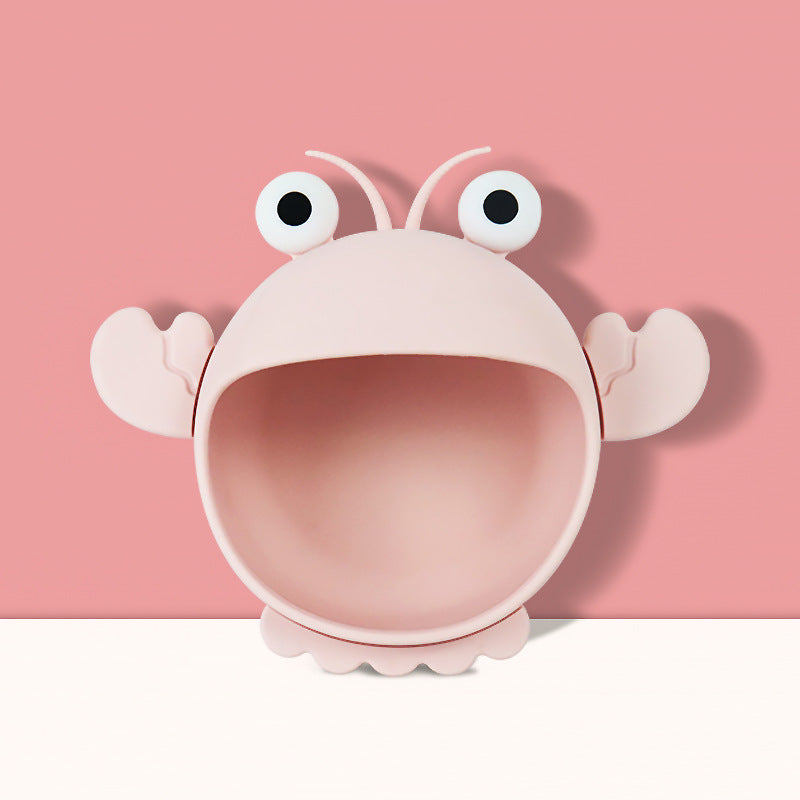 Children's silicone complementary food bowl feeding stainless steel anti-scalding baby eating plate baby special tableware independent