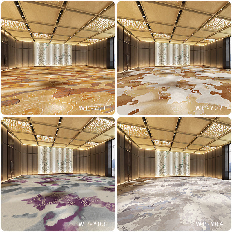 Printed carpet 800g personalized hotel banquet hall box corridor flame retardant b1 level full floor splicing modern casual