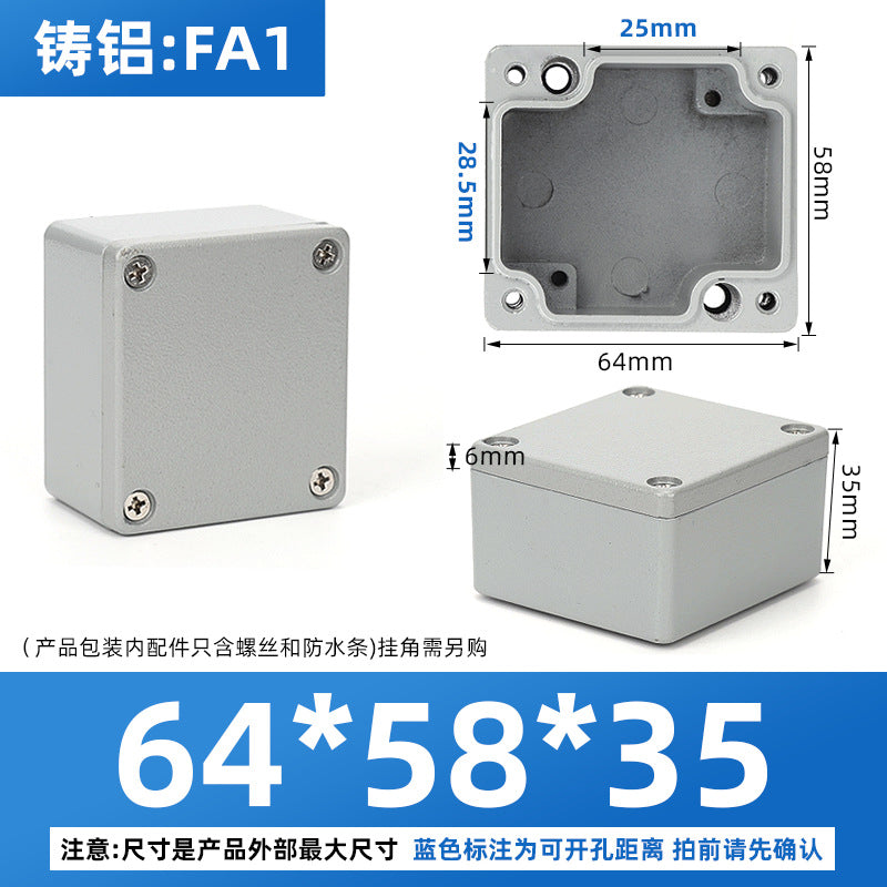 Cast aluminum waterproof box Outdoor waterproof aluminum box Metal box Outdoor terminal box Button box Sealed aluminum waterproof junction box