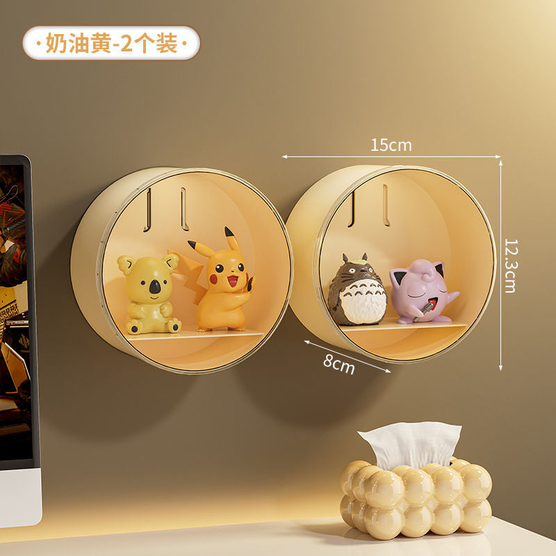 Blind box storage display stand Wall-mounted POP MART display box display Wall-mounted shelf Transparent figure cabinet