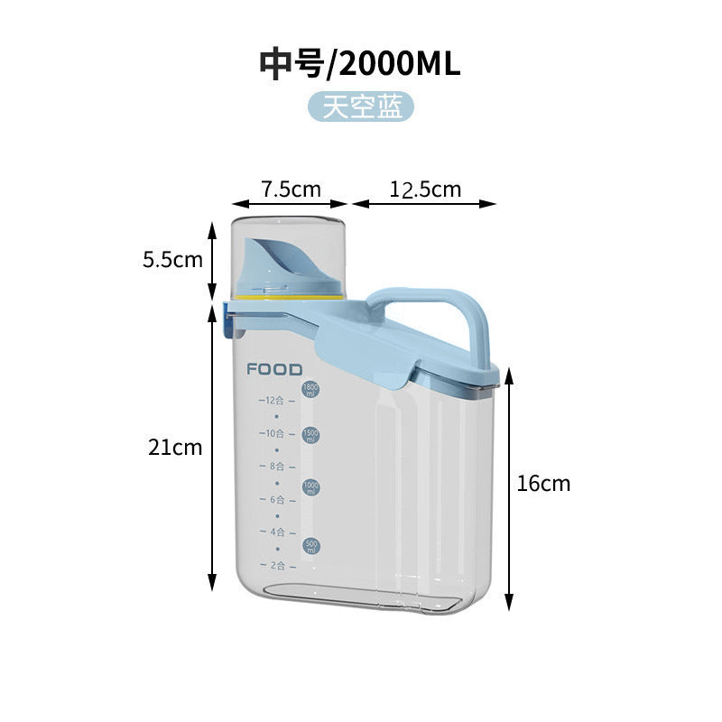Rice bucket satchel sealed jar insect-proof moisture-proof sealed kitchen storage box grain bucket pet cat food dog food bucket