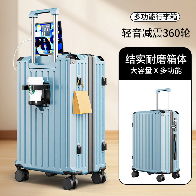 New suitcase 24-inch student trolley suitcase universal silent wheel suitcase large capacity boarding password case