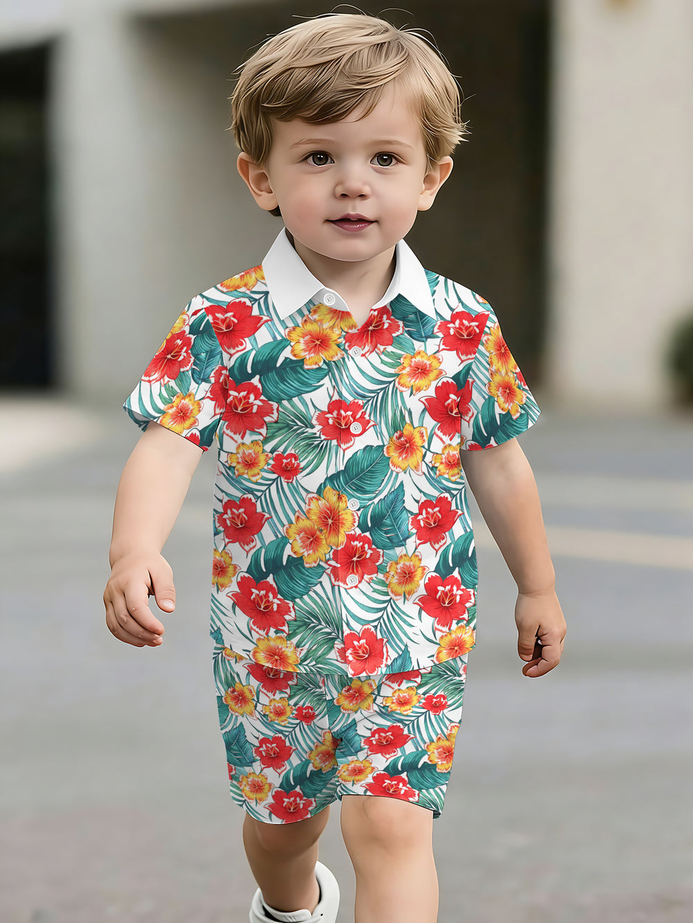 hot-selling children's short-sleeved shirt set, casual shirt set, summer simple stripes, dropshipping available