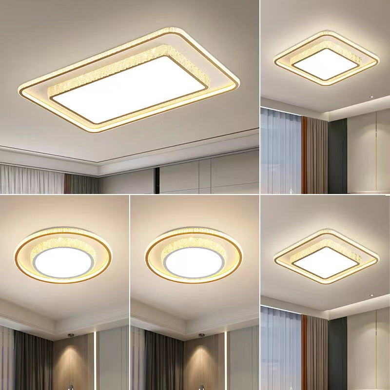 Living room light 2022 lighting combination package whole house light luxury crystal living room headlight simple atmosphere smart light led