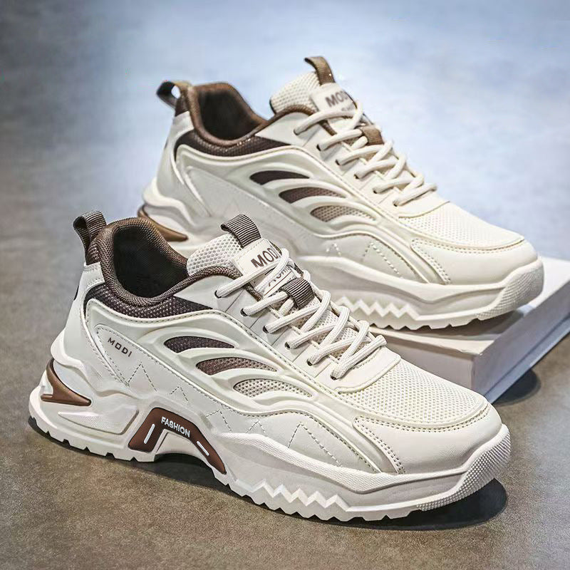 Men's sneakers - 2026 spring collection - chunky platform, height increasing, lightweight & breathable casual shoes for students