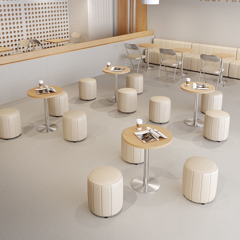 Cream log wind bench dessert cake table and chair combination can be ordered against the wall card seat sofa milk tea shop cafe