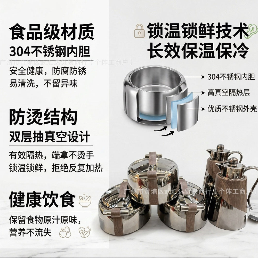 Food warmer insulated box with insulated pot suit 5pcs set insulated tableware insulated lunch box