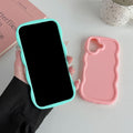 New iphone 17 case - macaron big wave apple 16 candy color soft case wholesale protective cover
