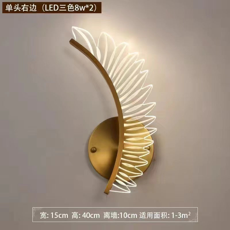 Wall lamp Nordic LED bedroom lamp Modern minimalist creative staircase aisle lamp Streamer living room atmosphere bedside lamp